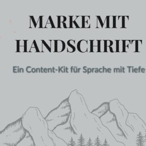 Marke mit Handschrift
